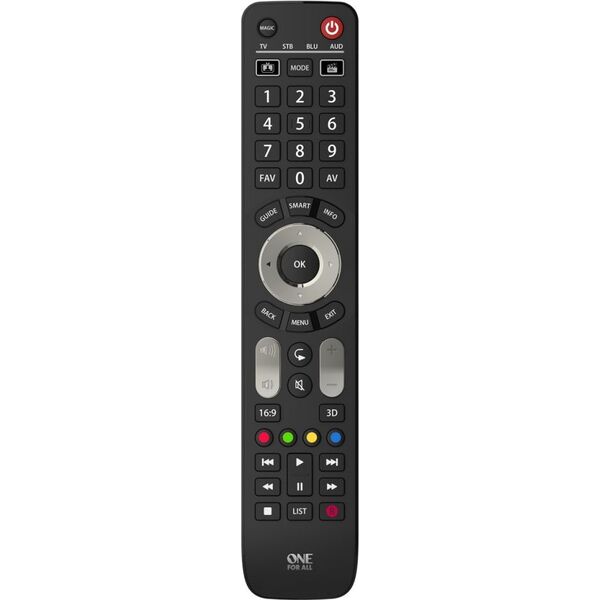 Pilot RTV One For All Uniwersalny pilot TV do obsługi 4 urządzeń (URC7145)
