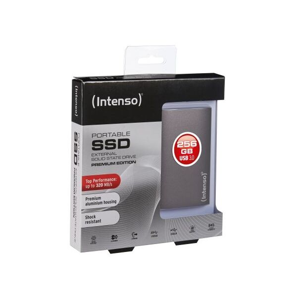 Dysk zewnętrzny SSD Intenso Portable SSD Premium Edition 256GB Szary (3823440)