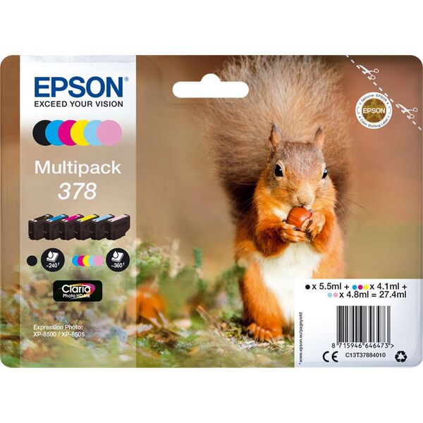 Tusz Epson 378 Multipack (black, cyan, magenta, yellow, light cyan, light magenta)