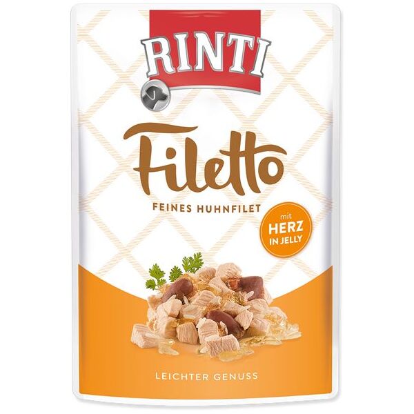 Rinti Rinti Filet 100g Saszetka Kura Serca Drobiowe
