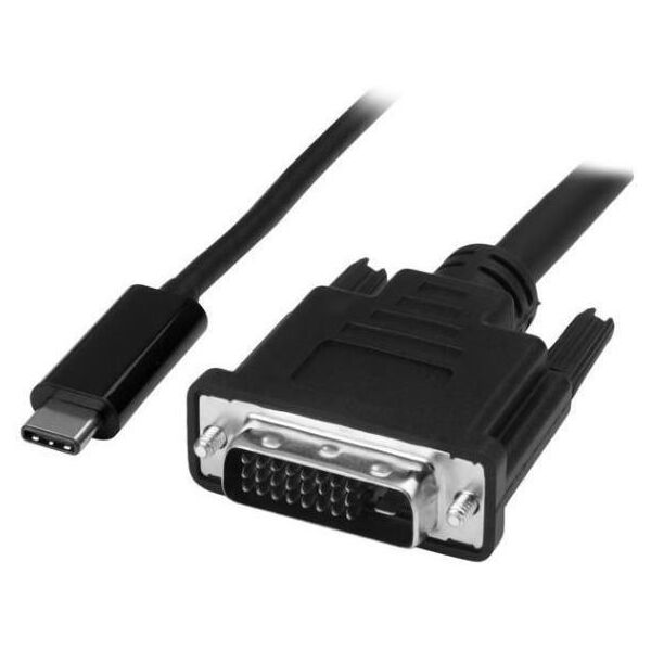 Kabel USB MicroConnect USB-C - DVI-D 1.8 m Czarny (USB3.1CDVI18B)