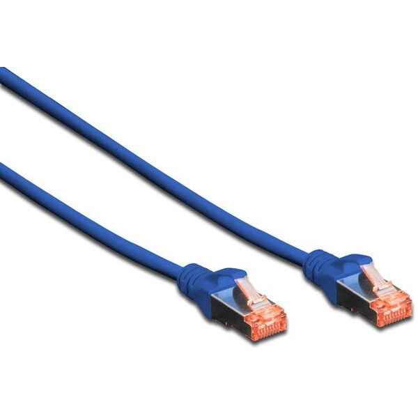 Digitus Patchcord CAT6, S-FTP, 0.5m, niebieski, 10 sztuk (DK-1644-005-B-10)