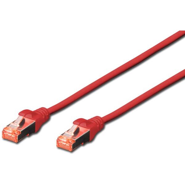 Digitus Patchcord CAT6, S-FTP, 0.5m, czerwony, 10 sztuk (DK-1644-005-R-10)