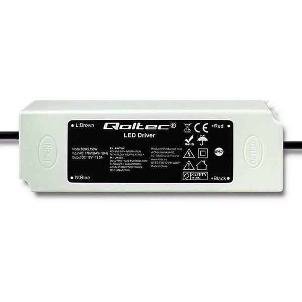 Qoltec Zasilacz LED Driver IP67 150W 12.5A (50945)