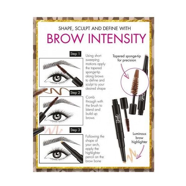 Sleek MakeUP Kredka rozświetlająca i żel do brwi Brow Intensity 3 ml