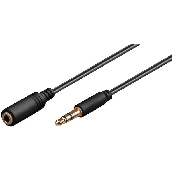 Kabel MicroConnect Jack 3.5mm - Jack 3.5mm 1m czarny (AUDLG1G)