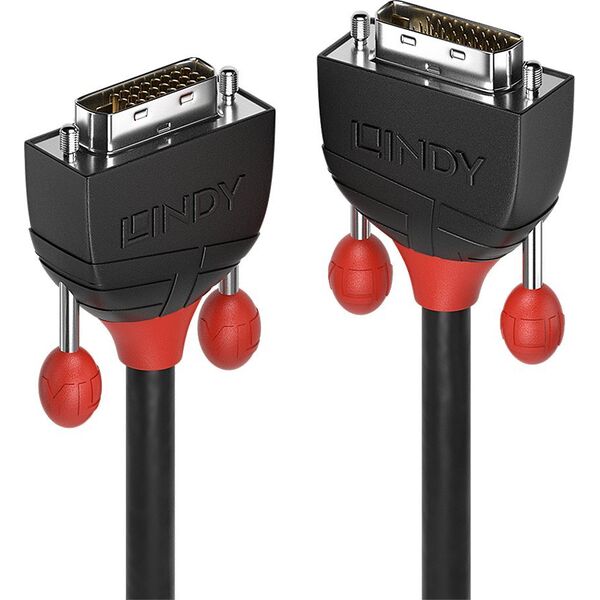 Kabel Lindy DVI-D - DVI-D 2m czarny (36252)