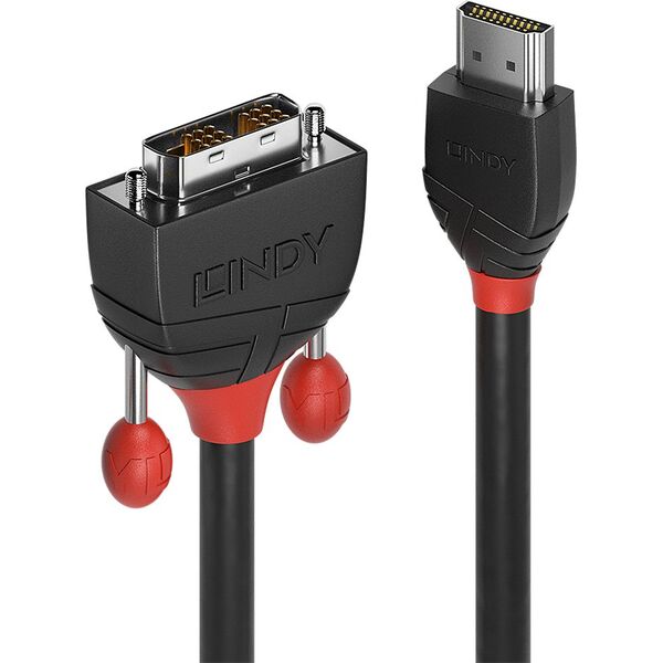 Kabel Lindy HDMI - DVI-D 3m czarny (36273)