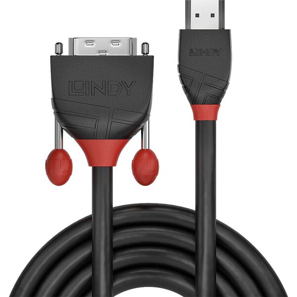 Kabel Lindy HDMI - DVI-D 3m czarny (36273)