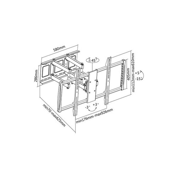 Sunne Uchwyt ścienny 60-100-EA 60'' - 100''