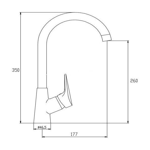 Bateria kuchenna Invena Verso stojąca chrom (BZ-82-L01-X)