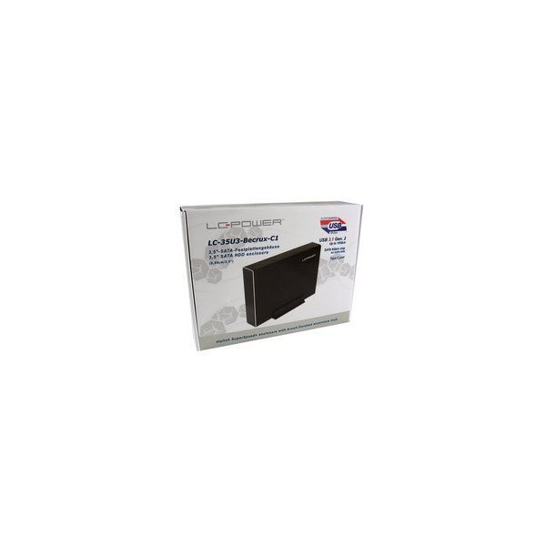 Kieszeń LC-Power USB-C 3.2 Gen 2 - 3.5" SATA (LC-35U3-Becrux-C1)