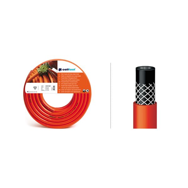 Cellfast Wąż do gazu płynnego propan-butan 9x3mm 50m 20-001