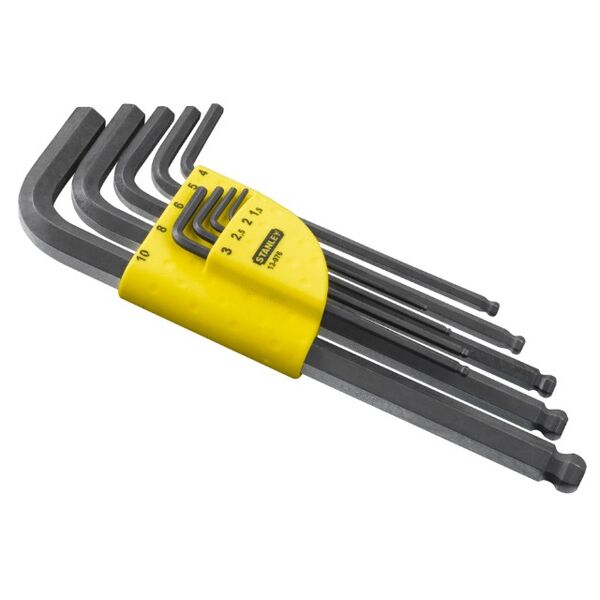 Stanley Zestaw kluczy imbusowych hex typ L 1,5-10mm z kulką 9szt. (13-976)