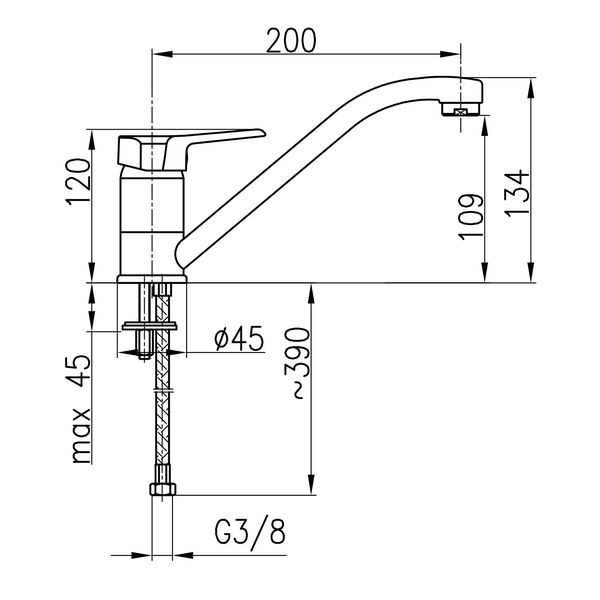 Bateria kuchenna KFA Beryl stojąca chrom (4803-915-00)