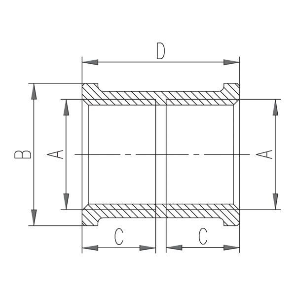 Ferro Mufa chromowana 1/2" M02C