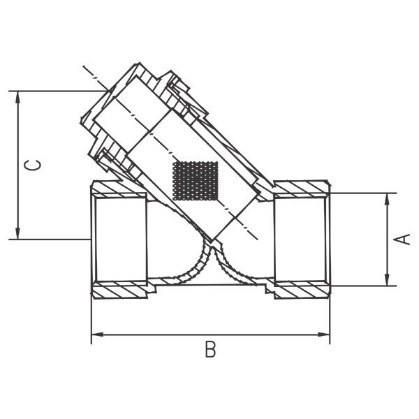 Ferro Filtr osadnikowy 6/4" F05