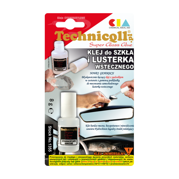Technicqll Klej do szkła i lusterka wstecznego 8g na blistrze C-355