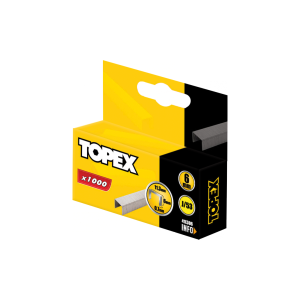 Topex Zszywki J1000 szt 6mm 41E306