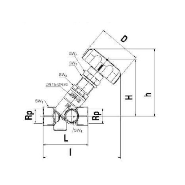 Herz Zawór regulacyjny z końcówkami pomiarowymi STROMAX-M 1/2" - 1 4117 51