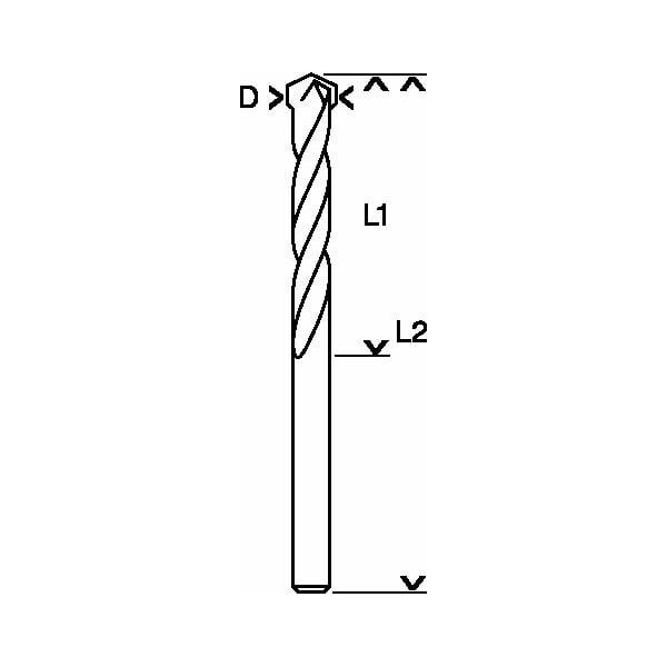 Wiertło Bosch uniwersalne walcowe 12mm  (2608596058)