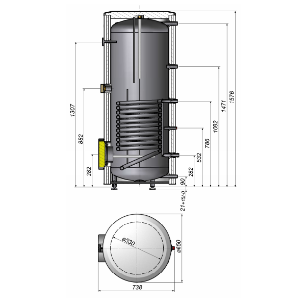 Biawar Wymiennik Mega W-E 300.81 (10458)