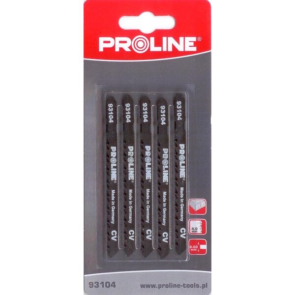 Pro-Line Brzeszczoty do wyrzynarki do drewna 75x4mm typ U(B) 5szt. 93404