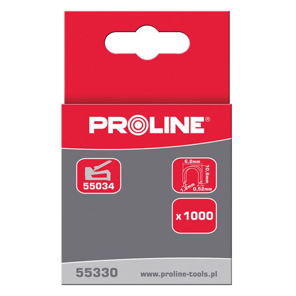 Pro-Line Zszywki hartowane półokrągłe 12mm 1000szt. - 55332