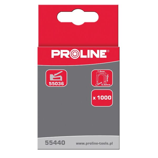 Pro-Line Zszywki hartowane półokrągłe 12mm 1000szt. - 55442
