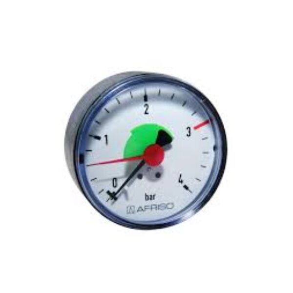 Afriso Manometr grzewczy RF 63 AX Ø=63mm 0-4bar 1/2" Kl. 2,5 - 63537