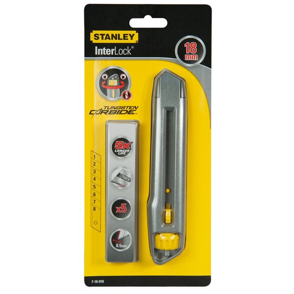 Stanley Nożyk z ostrzem łamanym 18mm Interlock 5 ostrzy (7-10-018)