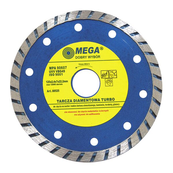 Mega Tarcza diamentowa TURBO 2.4x7.4mm 115mm 88515