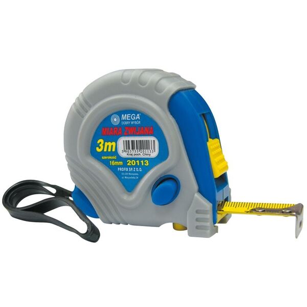Mega Miara zwijana 7,5m/25mm 3stopery gumowa osłona - 20117