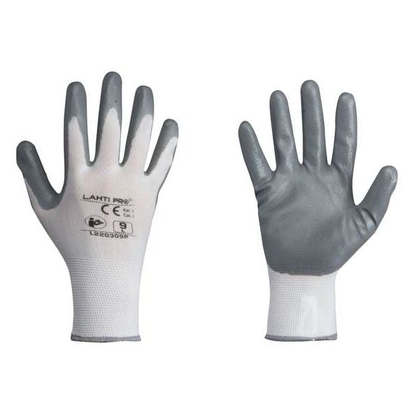 Lahti Pro Rękawice robocze nitrylowe rozmiar 8" 12 par (L220308W)