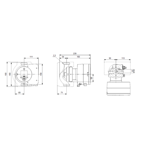 Grundfos Pompa CO Magna 3 25-80 (97924246)