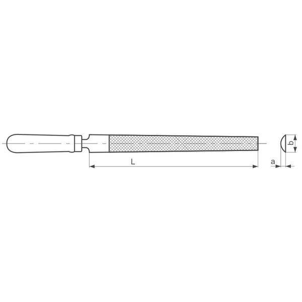 Profix Pilnik ślusarski półokrągły z rękojeścią drewnianą RPSC 150mm/nr1 - 69211