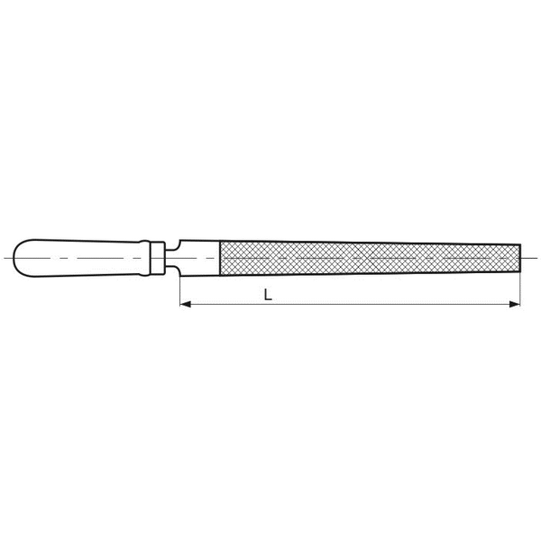 Profix Pilnik ślusarski trójkątny z rękojeścią drewnianą RPSE 250mm/nr2 - 69350