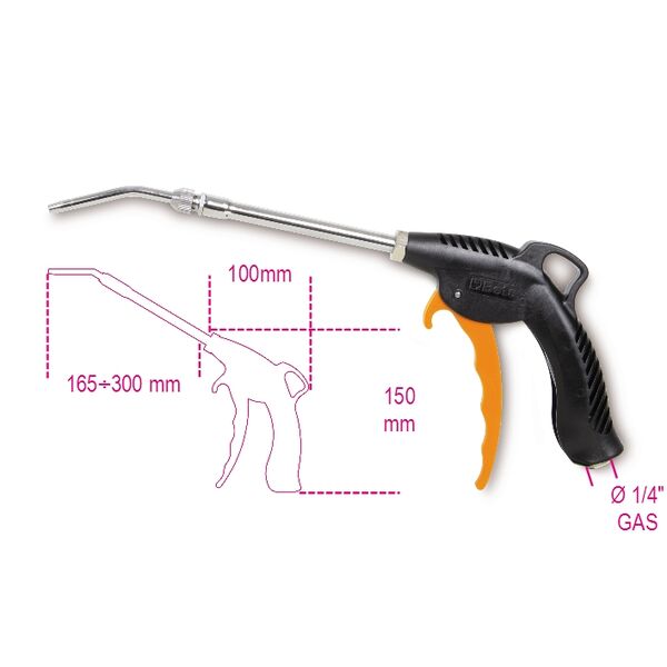 Beta Tools Pistolet do przedmuchiwania z długą dyszą  (1949T)