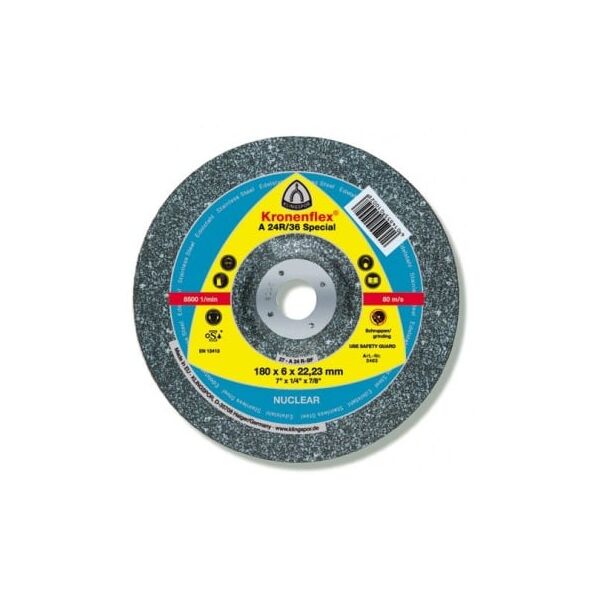 Klingspor Tarcza do szlifowania stali wypukła 125x6x22mm A24R/36 - 45027A