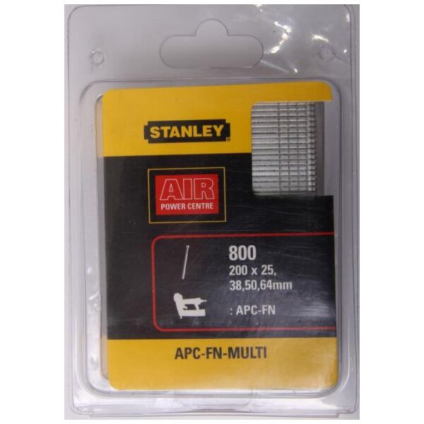 Stanley Gwoździe sztyftowe zestaw 25, 38, 50, 64mm 800szt. APCFNMUL