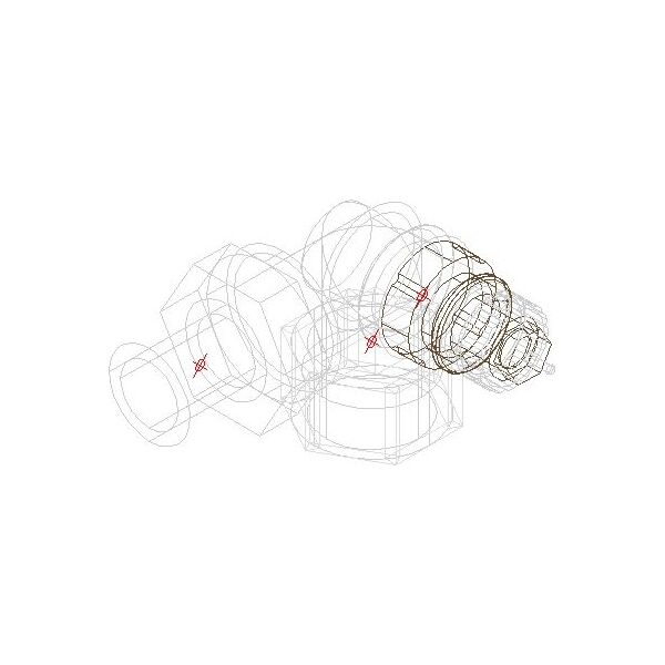 Danfoss Zawór termostatyczny trójosiowy RA-N 15 prawy (013G0233)