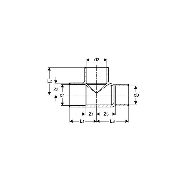 Viega Trójnik przyłącze lutowane 18x18x15mm 102890