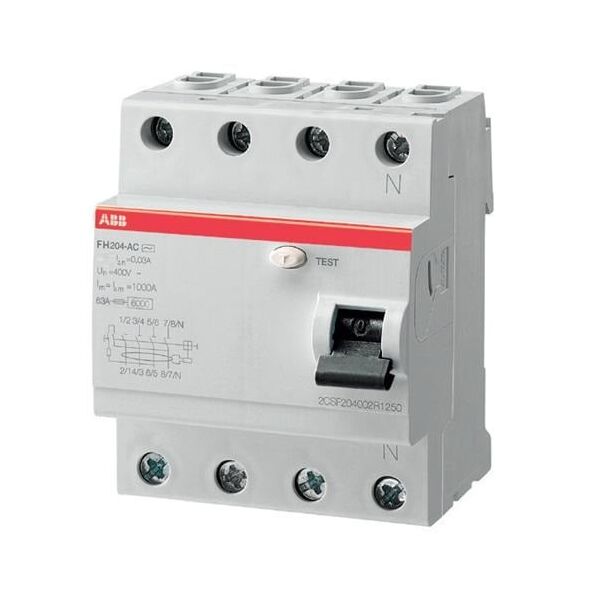 ABB Wyłącznik różnicowo-prądowy FH204 AC-40/0,03 40A 4P 2CSF204004R1400
