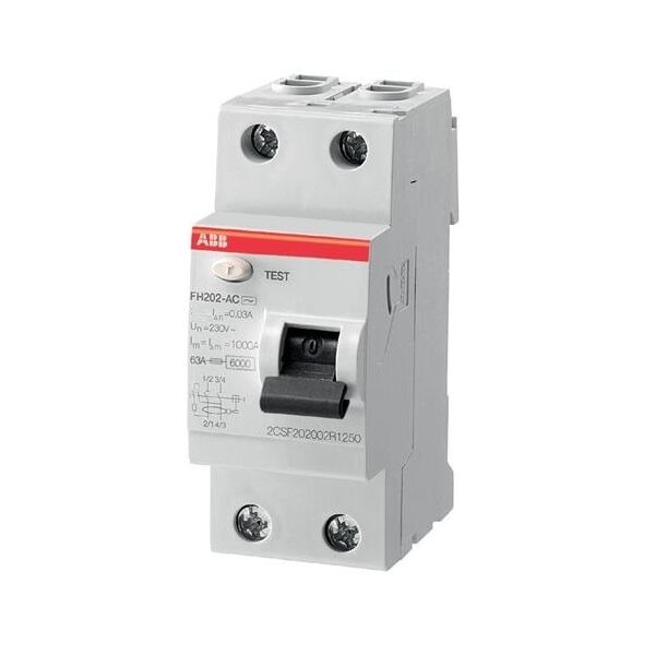 ABB Wyłącznik różnicowo-prądowy FH202 AC-25/0,03 25A 2P 2CSF202004R1250