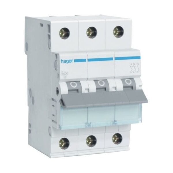 Hager Wyłącznik nadprądowy 3P C 16A 6kA AC MCN316E