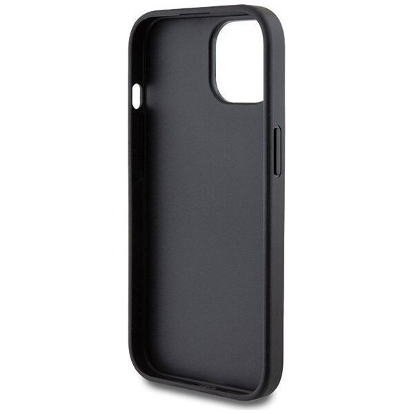 Guess Guess GUHCP15SG4GFGR iPhone 15 6.1" szary/grey hard case 4G Metal Gold Logo
