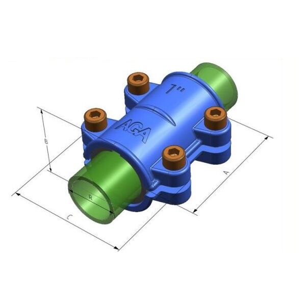 AGAflex Obejma naprawcza OBA 6/4" 11010005