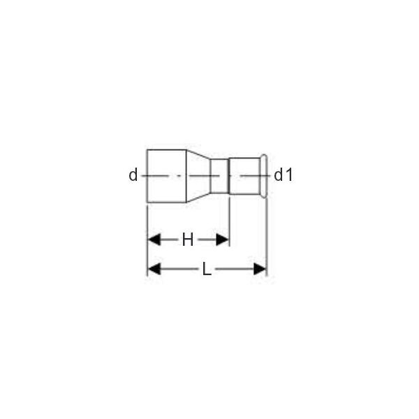 Geberit Redukcja MAPRESS C-STAHL Ø=28x22mm - 22309