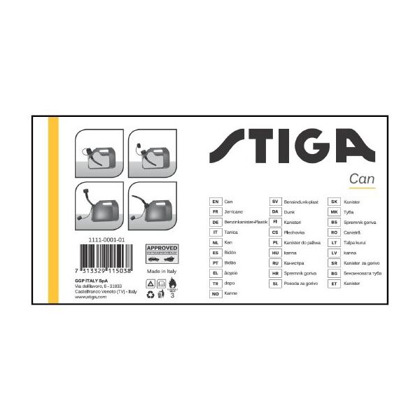 Stiga Kanister 5L żółty 1111-0001-01