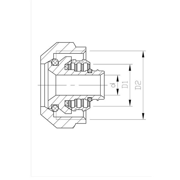 Invena Złączka do rur PEX i WILOW 3/4\\" x 16x2mm do bloków kurków 2szt. - CZ-84-003